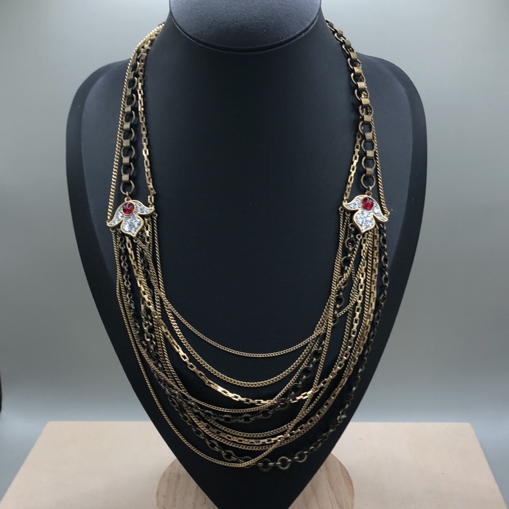 Vintage/retro Juicy Couture Multi Chain Strand Necklace Layered Look
